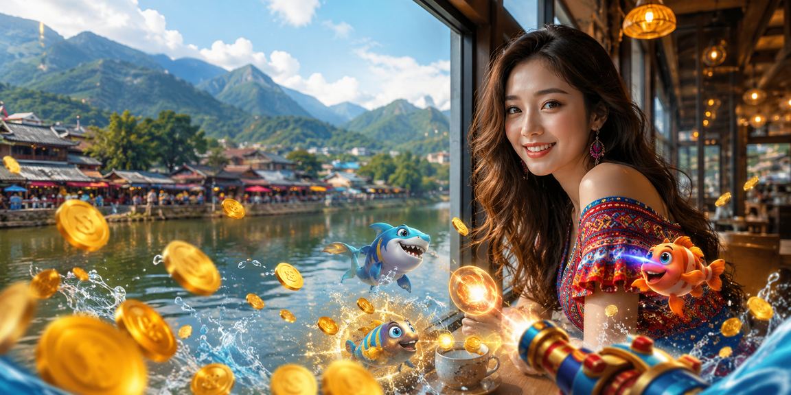 Người dùng tại Sapa thưởng cà phê và chơi bắn cá trực tuyến trên điện thoại